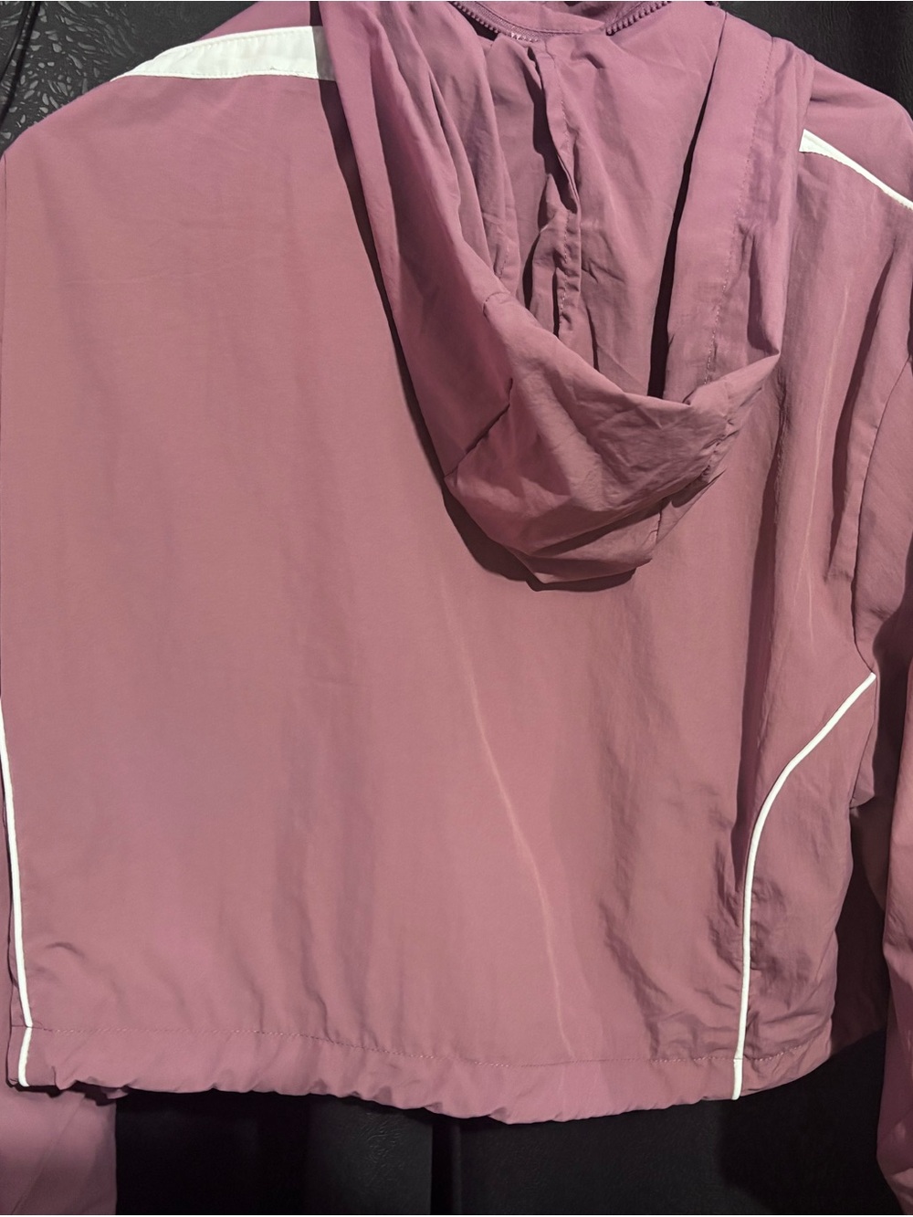 Lightweight Mauve Hooded Windbreaker Jacket - Women
